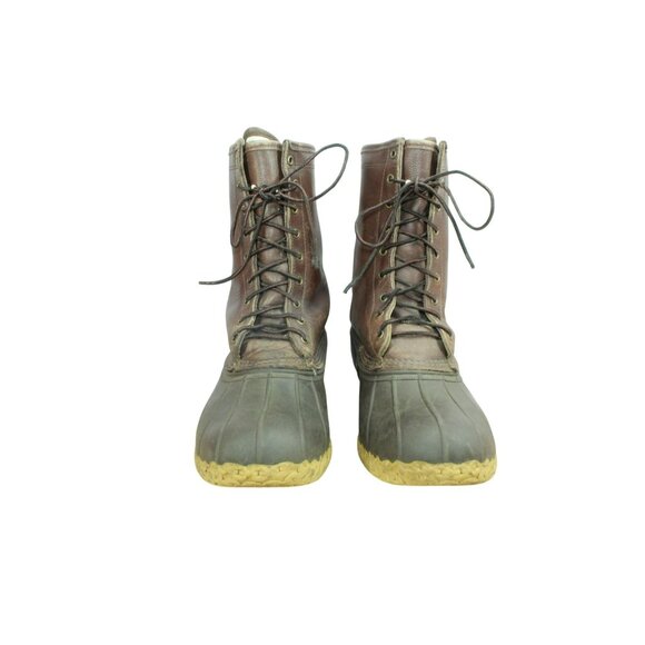 LL Bean Brown Leather Lace Up Gore-Tex Insulated Hunting Duck Boots Size 14 M - Picture 4 of 11
